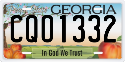 GA license plate CQO1332