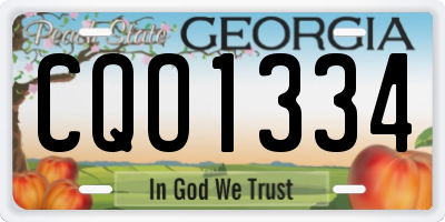 GA license plate CQO1334