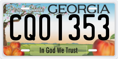 GA license plate CQO1353