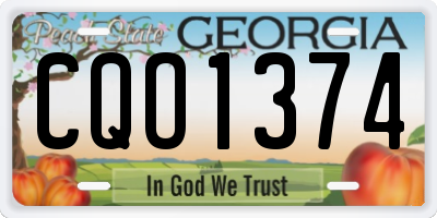 GA license plate CQO1374