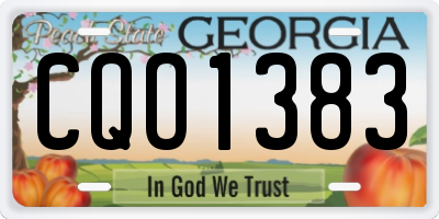 GA license plate CQO1383