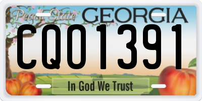 GA license plate CQO1391