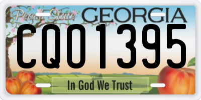 GA license plate CQO1395