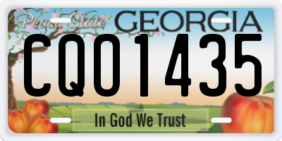 GA license plate CQO1435