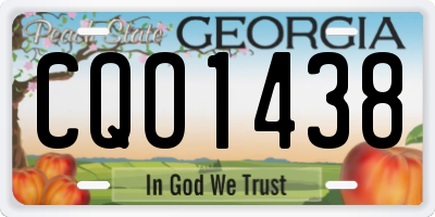 GA license plate CQO1438