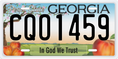 GA license plate CQO1459