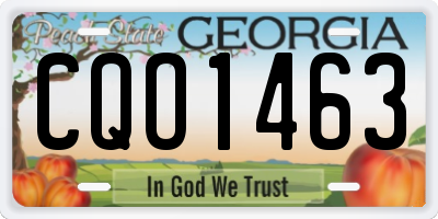 GA license plate CQO1463