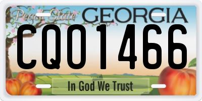 GA license plate CQO1466