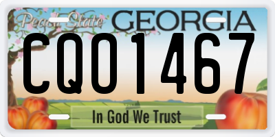 GA license plate CQO1467
