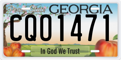 GA license plate CQO1471