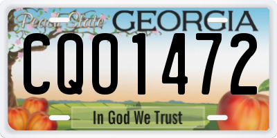 GA license plate CQO1472