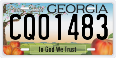 GA license plate CQO1483