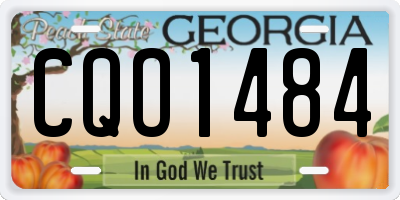 GA license plate CQO1484