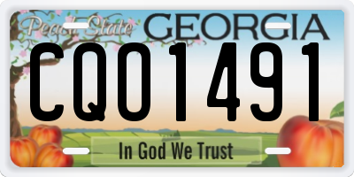 GA license plate CQO1491