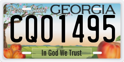 GA license plate CQO1495