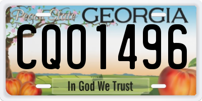 GA license plate CQO1496