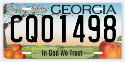 GA license plate CQO1498