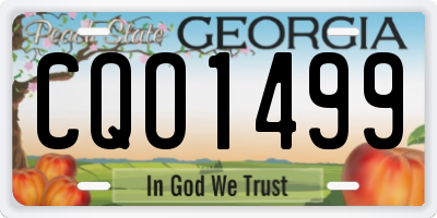 GA license plate CQO1499