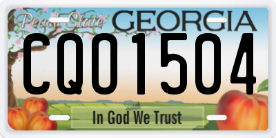 GA license plate CQO1504