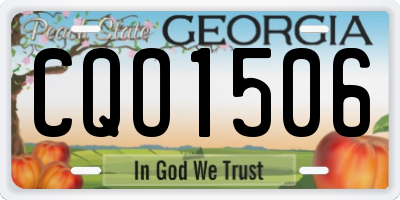 GA license plate CQO1506