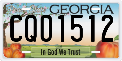 GA license plate CQO1512