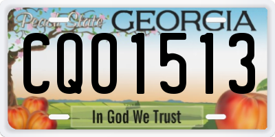 GA license plate CQO1513