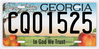GA license plate CQO1525