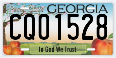 GA license plate CQO1528