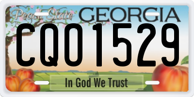 GA license plate CQO1529