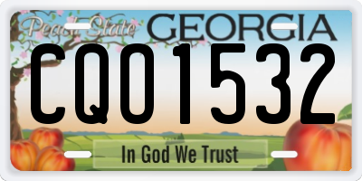 GA license plate CQO1532