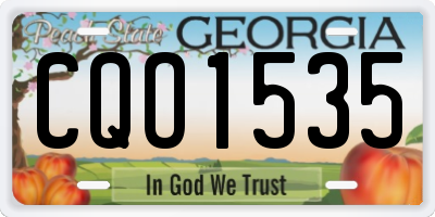 GA license plate CQO1535