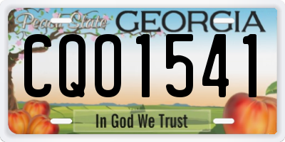 GA license plate CQO1541