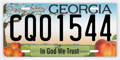 GA license plate CQO1544