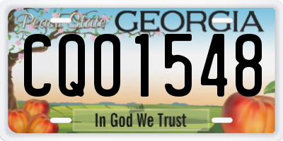 GA license plate CQO1548