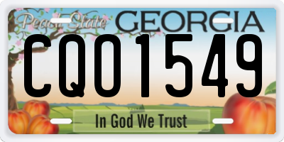 GA license plate CQO1549