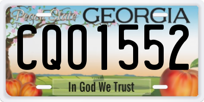 GA license plate CQO1552