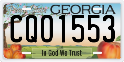 GA license plate CQO1553