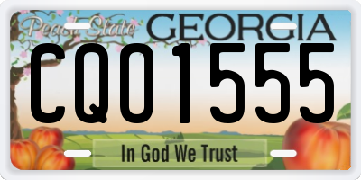 GA license plate CQO1555