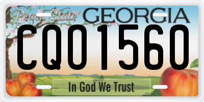 GA license plate CQO1560