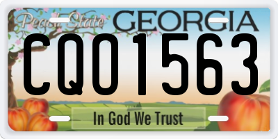 GA license plate CQO1563