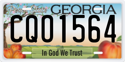 GA license plate CQO1564