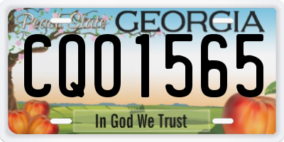 GA license plate CQO1565