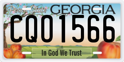 GA license plate CQO1566
