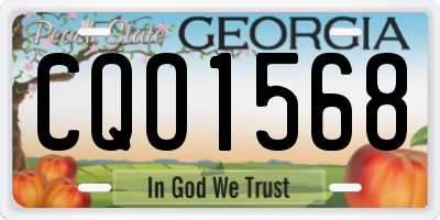 GA license plate CQO1568