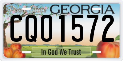GA license plate CQO1572