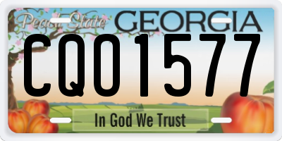 GA license plate CQO1577