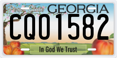 GA license plate CQO1582