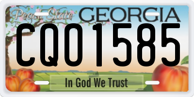 GA license plate CQO1585