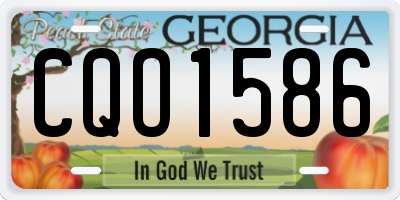 GA license plate CQO1586