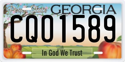 GA license plate CQO1589